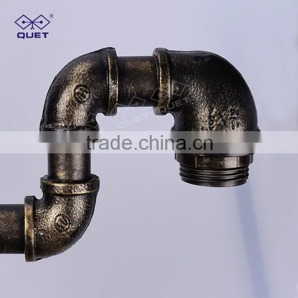 Simple Metal Water Pipe Industrial Vintage Style Edison Bulbs Light photo-2