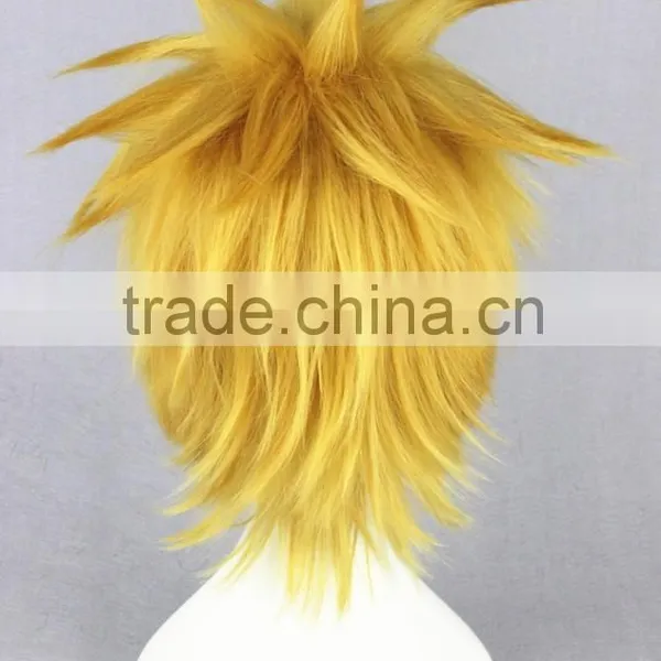 High Quality 35cm Short Straight Bleach Cosplay Hair Wigs Kurosaki Ichigo Light Blonde Wigs Synthetic Anime Cosplay Wig photo-5
