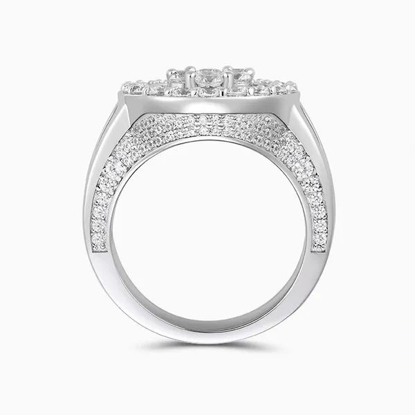 Shining Star Jewelry Fine 925 Sterling Silver Ring Mens Moissanite Diamond Rings photo-4