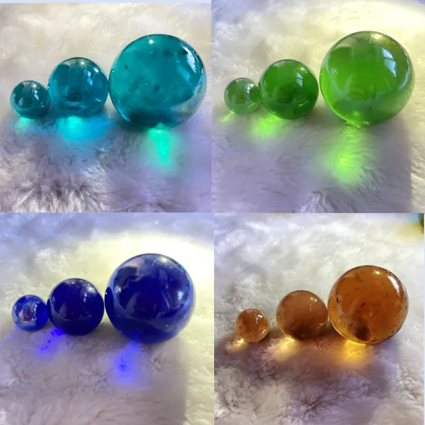 Colored Glass Beads 14mm x 16mm x 25mm Glass Marbles Galactic Jewelry Glass Balls