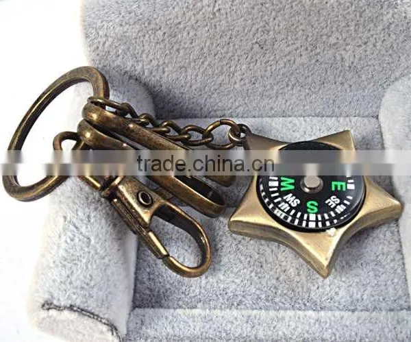 Factory Direct Sales Custom Metal Compass Keychain photo-3
