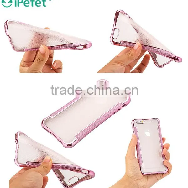 Rugged Electroplating TPU Anti-Skid Shockproof Phone Case Cover For IPhone 6 Plus