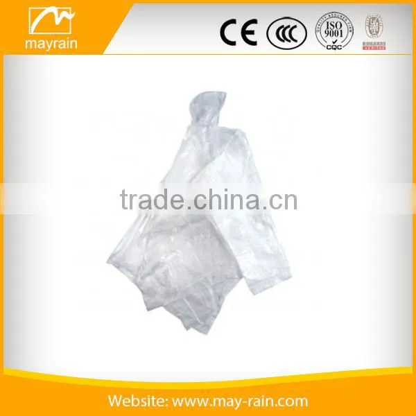 Adult Transparent Clear Plastic PVC Poncho photo-2