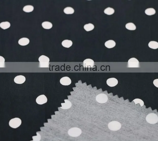 Summer Top Selling Women Dresses Cupro Type100%viscose Twill Dot Print Fabric photo-5