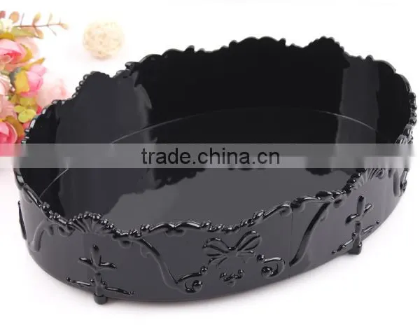 D03 ANPHY Plastic Oval Household Decoration Makeup Organizer Storage Box Holder Display Stock photo-4