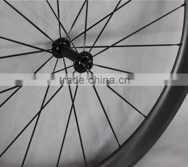 Black Hub 700C Tubular Carbon Wheel Set Professional UD Matt Carbon Road Bike Tubular Wheelset W65T photo-5
