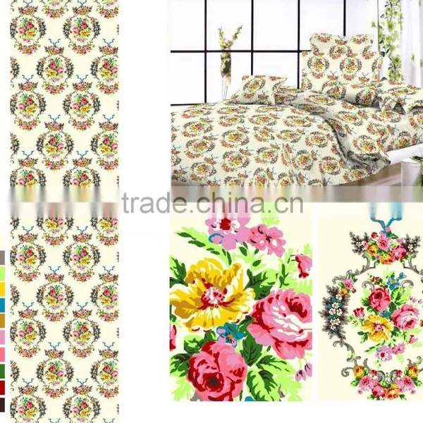 100% Cotton Pigment Printed Bedding Set,bed Sheet photo-2
