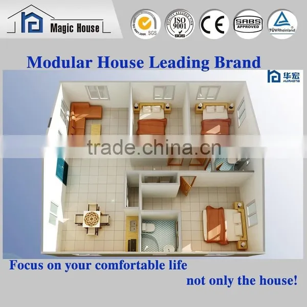 Well Designed Fireproof Foamed Cement Sandwich Panel Modular Kit House photo-2