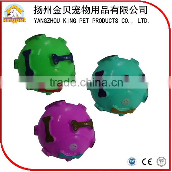 Pet Training Products Squeaky Dog Training Ball Rubber Teeth Toy