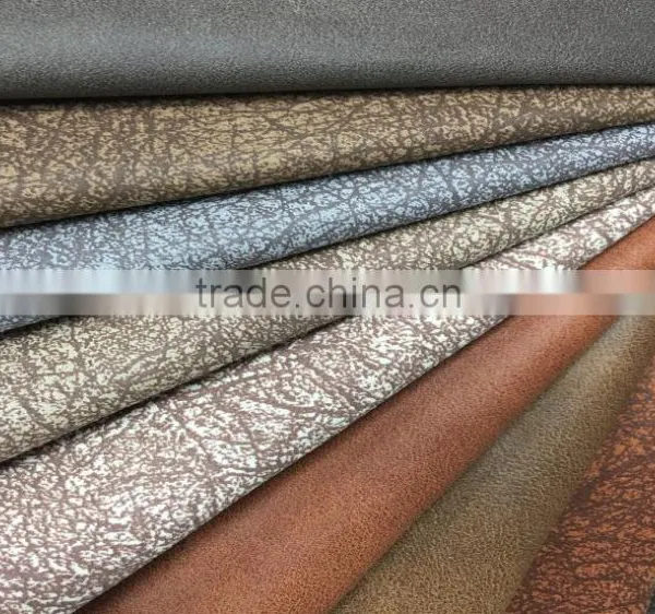 Brushed Kniting Backing/Embossed Suede Fabric
