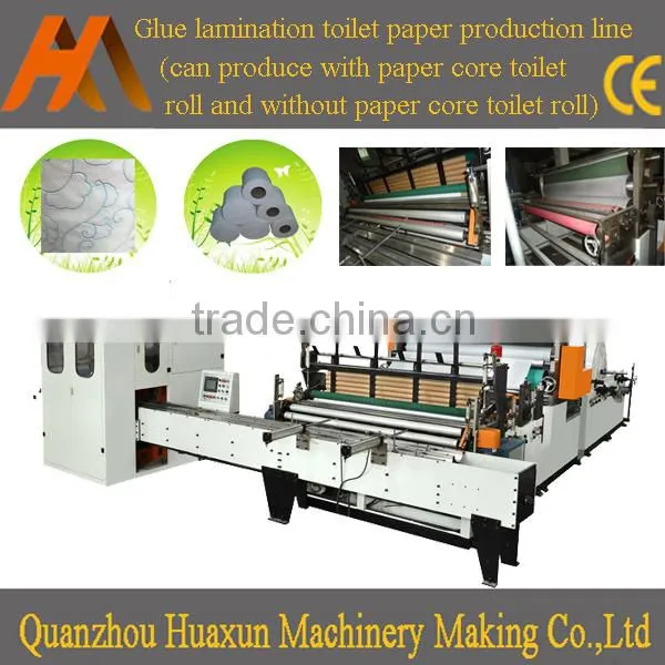 Automatic Household Paper Rewinder Embossed Perforating Toilet Tissue Producing Machine