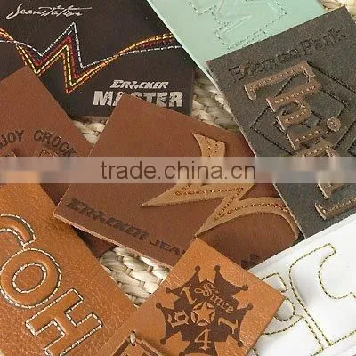 Leather patch label