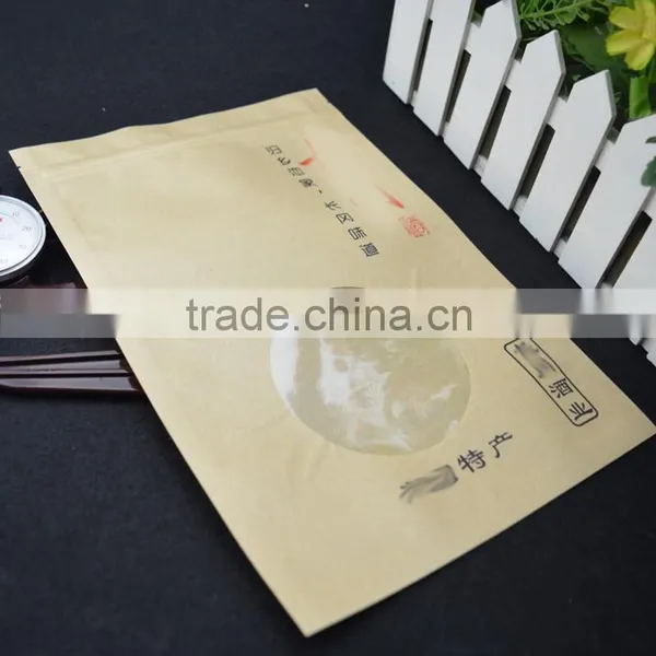 Resealable Zipper Plastic Bag / Food Grade Kraft Paper Custom Vacuum Food Bag