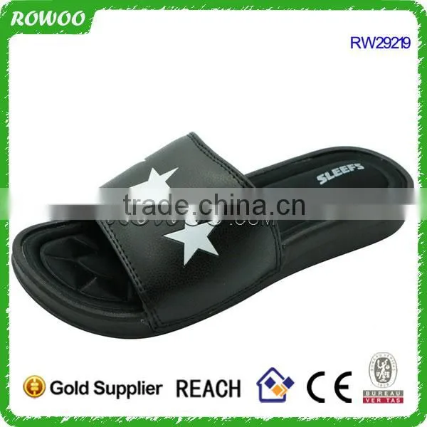 Pu Upper Casual Slippers Mens Sandals Flip Flops Memory Foam Summer Slipper photo-3