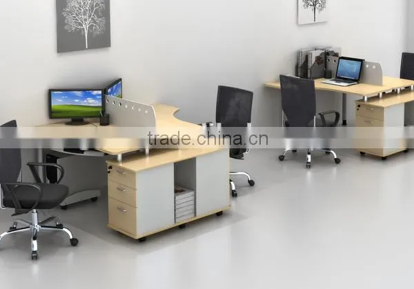 Flexible Melamine Office Desk Office Furniture Work Station photo-5