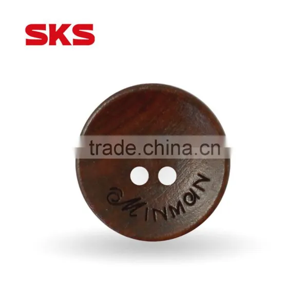 Custom Logo 4 Holes Wooden Button for Garment photo-2