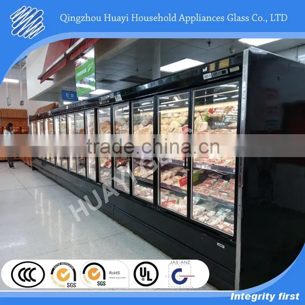 220v Led Lights Thermal Double Panel Glass Refrigeration Doors photo-2