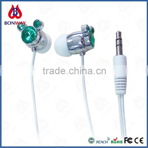 Fashion Bling Diamond Jeweled Crystal Earphone photo-2