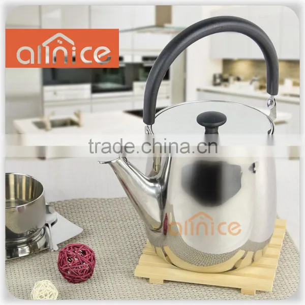 New Arrival Mirror Polish Hotel Kitchen Using Restaurant Cool Water 3L Kettle With Flat Cover