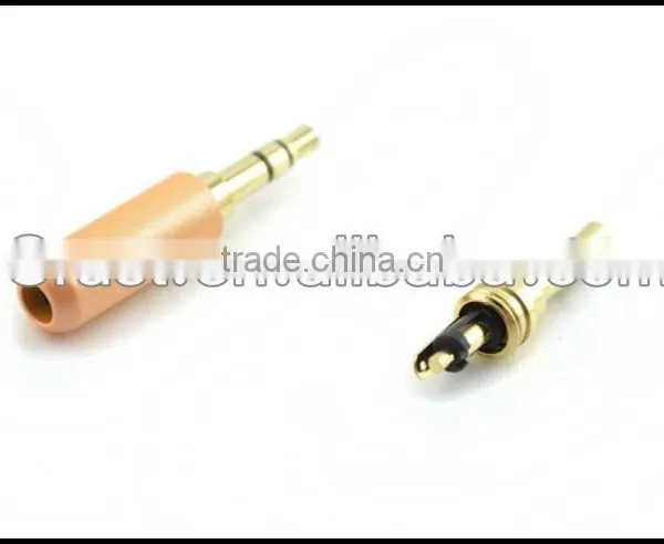 Audio Gade OEM Hi End Gold Plated 3.5-Y Gold Plated 3.5MM Male Headphone Terminal Yellow photo-5