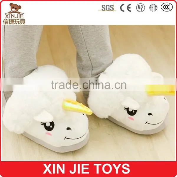 Nice Design Plush Unicorn Slippers ISO9001 Plush Slippers Manufacturer New Design Girls Plush Animal Slippers Quality Choice photo-4