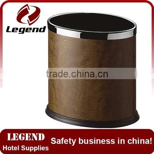 High Quality PU Leather Advertising Garbage Bin photo-3