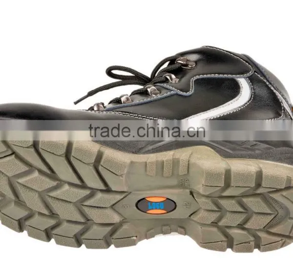 Anti-Puncture Anti Static Split Embossed Leather Toe Cap Safety Shoes photo-4