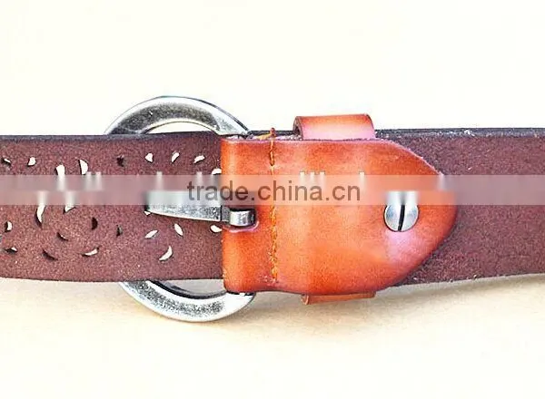Woman Fashion Genuine Leather Ladies Leather Belt With Rivets photo-5