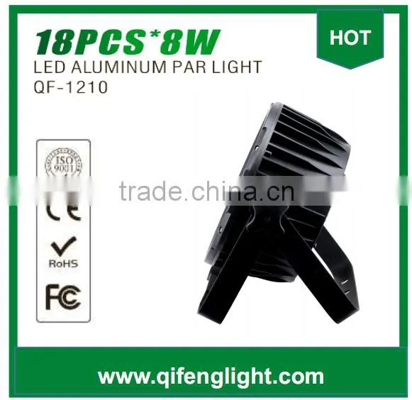 QF-1210 LED Aluminum Par Led Stage Lighting 18pcs*8w 4 in 1 photo-2