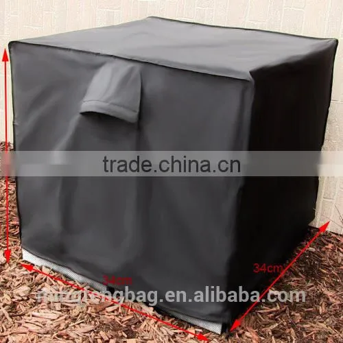 Outdoor Heavy-Duty Square Air Conditioner Cover, Black, 34 X 30 Inch photo-2