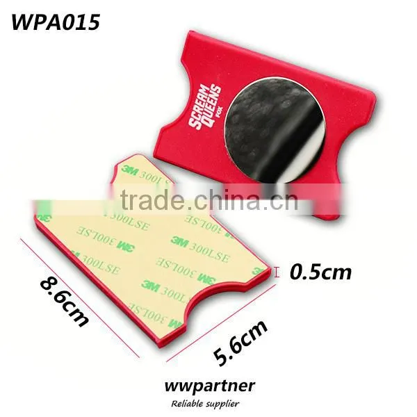 Adhesive 3M Stiker Silicone Smart Wallet Mobile Phone Card Holder for Men photo-6