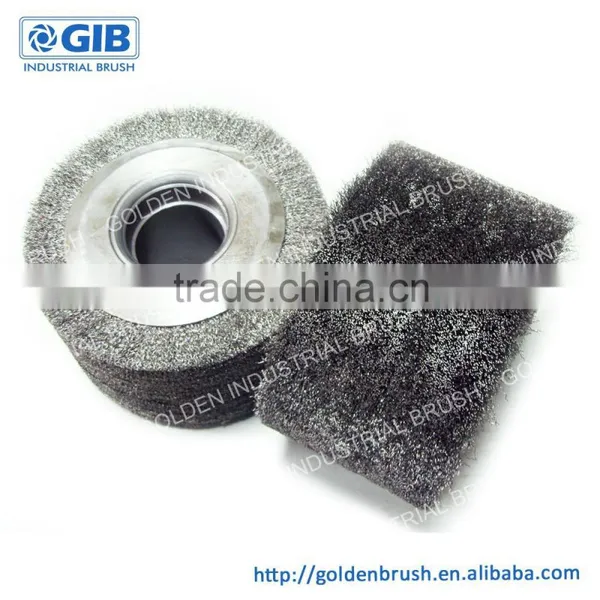 Wide Face Stainless Steel Wire Wheel Brush, Outside Diameter 100 mm