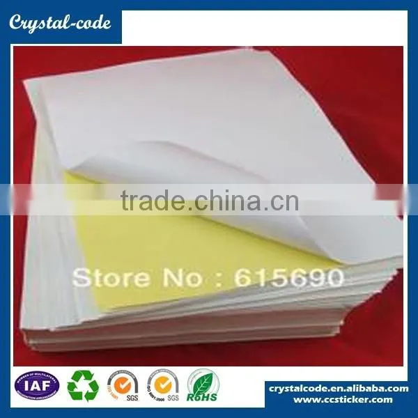 80gsm Adhesive With Yellow Release Paper Semi Gloss Sticker Paper photo-2