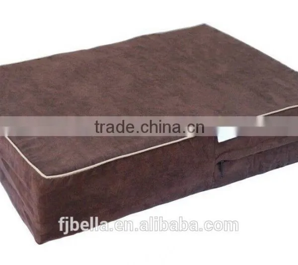 Eyelid Design MicroSuede Cover Memory Foam Pet Dog Bed -Chocolate Color