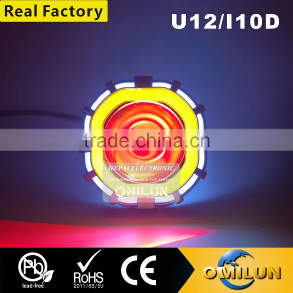Factory Direct Double Angel Eye Projector Lens for Motorcycle Headlight photo-2
