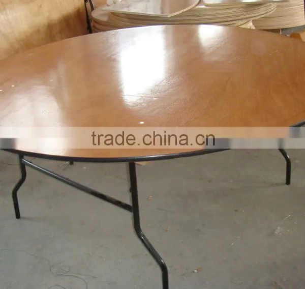 Outdoor Round Wooden Folding Table photo-2
