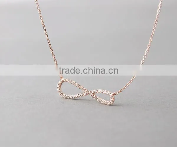 2013 New 925 Sterling Silver Infinity Necklace ,925 Silver Infinity Necklaces,925 Silver Infinity Necklaces Jewelry photo-3