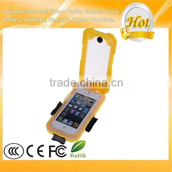 Yellow Motorcycle Bicycle Holder Shockproof Dirtproof Waterproof Case for IPhone 5 5S for Swimming Surfing Boating Diving photo-3