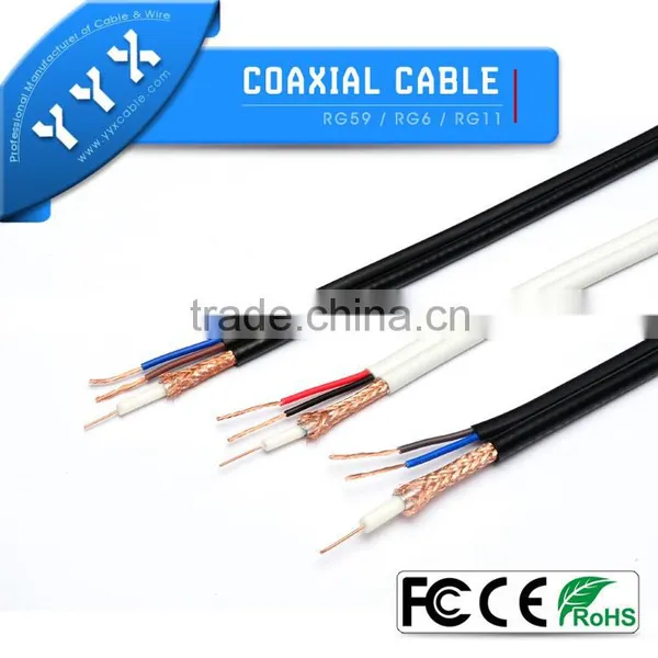 RG6 Siamese Cable Copper Clad Steel Wire for Sale