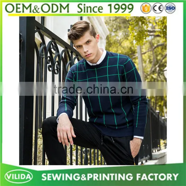 High Quality Autumn Mens Knitted Pullover Sweater New Style 100% Woolen Knitted Sweater photo-4