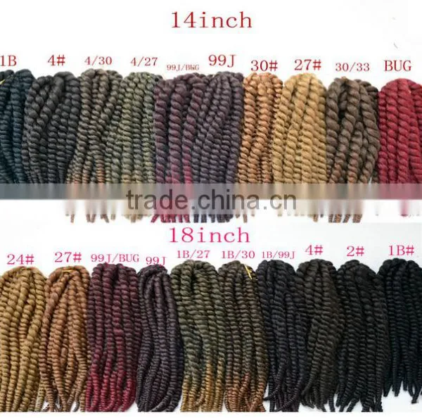F6677 Synthetic Hair Extensions Twist Braid,two Colored Synthetic Braiding Hair photo-6