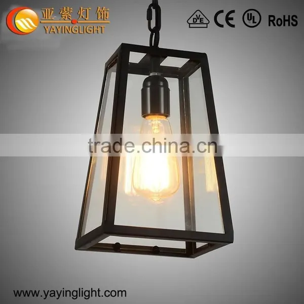 European Retro Glass Industrial Chandelier,Simple Glass Chandelier