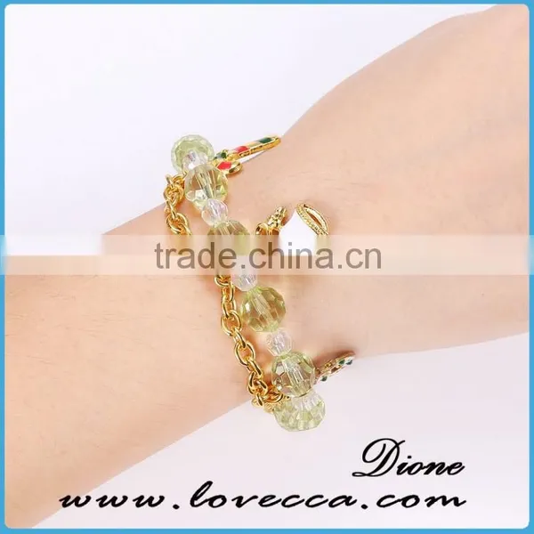 Cute Cool Women Fashion Christmas Beads Glass Crystal Bracelet Chain photo-4