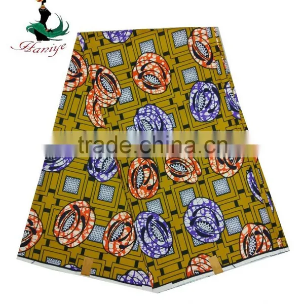 Real Cotton Wax Fabric SMRW-16 Hot Selling African Wax Floral Printed Fabric photo-5