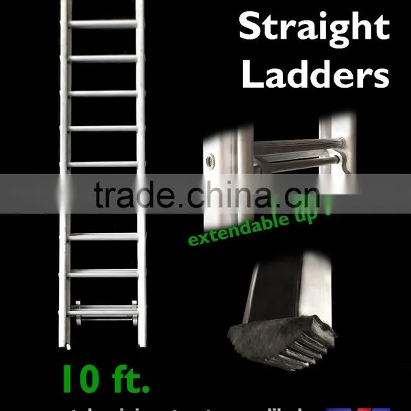 Aluminium 3 Section Straight Ladders 10 Ft.