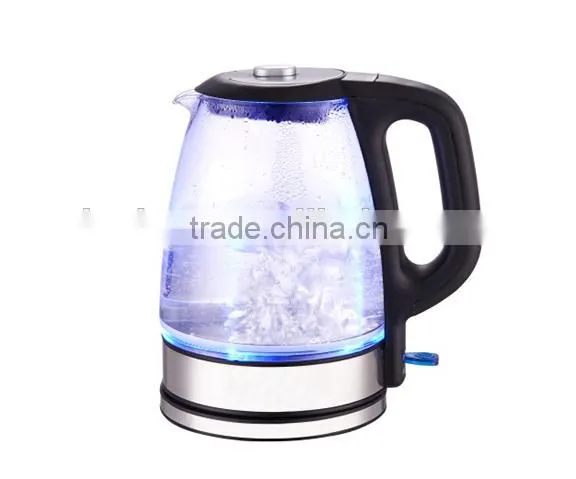 Factory Cordless 360 Degrees Rotation Glass Tea Glass Kettle