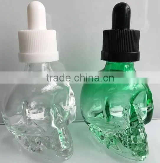 Wholesale Empty E-liquid Skull Shape Glass Dropper Bottles for E-juice in Bulk photo-2