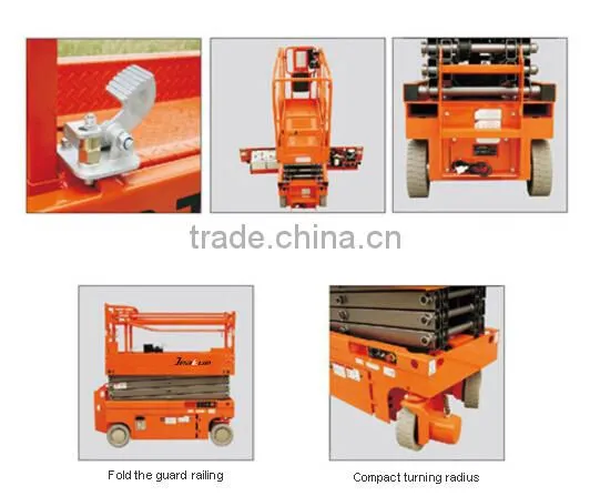 230kg CE ISO Electric Scissor Lift Self-propelled Aerial Work Platform Jeakue JK01349 photo-4