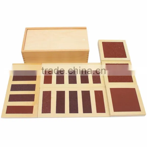 Child Educational Toy Wooden Montessori Teaching AIDS Sensorial Touch Board photo-2