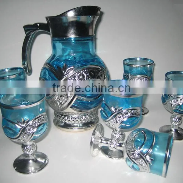 7pcs Golden Glass Set,7pcs of Gold Plated Glassware Sets photo-3